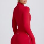 Soft Active Zip-Up Jacket in Hot Red - Image 7
