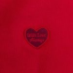 Cropped Zip-Up Hoodie in Hot Red - Image 5