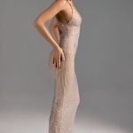 Embellished Cut-Out Maxi Dress in Almond - Image 6