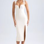 Sweetheart-Neck Midaxi Dress in Ivory - Image 5