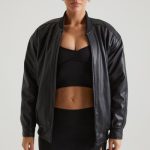 Faux Leather Jacket in Black - Image 6