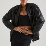 Faux Leather Jacket in Black - Image 7