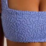 Embellished Square Neck Bralette in Powder Blue - Image 4