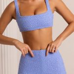 Embellished Square Neck Bralette in Powder Blue - Image 5