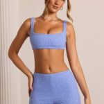 Embellished Square Neck Bralette in Powder Blue - Image 7