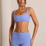 Embellished Square Neck Bralette in Powder Blue - Image 8