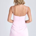 Draped A-Line Mini Dress in Blush - Image 2