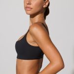 Twist Back Scoop Neck Sports Bra in Black - Image 3