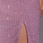 Embellished A-Line Mini Dress in Light Pink - Image 12