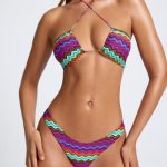 Micro Cheeky Bikini Bottoms in Zigzag Print