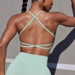 Super Sculpt Seamless Open Back Sports Bra in Pistachio - Image 7