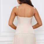 Bow-Detail Lace-Up Corset Mini Dress in Ivory - Image 6
