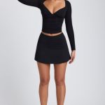 Modal A-Line Mini Skort in Black - Image 7
