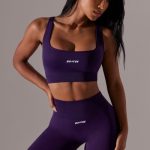 High Waist Super Sculpt Biker Shorts in Purple