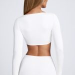 Hardware Detail Crop Top in White - Image 2