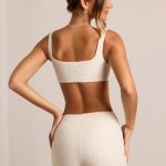 Embellished Square Neck Bralette in White - Image 2