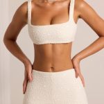 Embellished Square Neck Bralette in White - Image 5