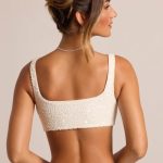 Embellished Square Neck Bralette in White - Image 7