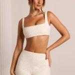 Embellished Square Neck Bralette in White - Image 8