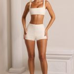 Embellished Square Neck Bralette in White - Image 9
