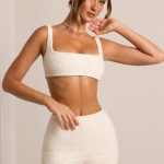 Embellished Square Neck Bralette in White - Image 12
