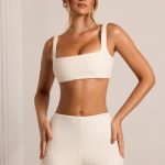 Embellished Square Neck Bralette in White - Image 13