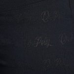 Mid Rise Straight Leg Pointelle Trousers in Black - Image 4