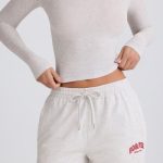 Ribbed Modal Long-Sleeve Top in Grey Marl - Image 4