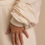 Brushed Jersey Hooded Cropped Shrug in Ecru - Image 4