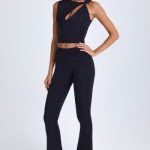 Twisted Cut-Out Tank Top in Black - Image 8