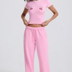 Cropped Baby T-Shirt in Baby Pink - Image 5