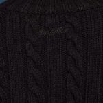 Cable-Knit Cropped Cardigan in Black - Image 5