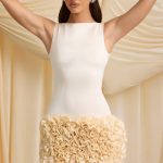 Appliqu?? Open-Back Mini Dress in Ivory - Image 8