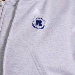 Waffle Lined Cropped Zip Up Hooded Jacket in Heather Grey - Image 10