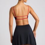Contrast Binding Mini Dress in Black - Image 2