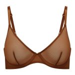 Soft Mesh Single Layer Underwired Bra in Chestnut - Image 2