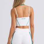 Soft Active Layered Cropped Tank Top in White - Image 2