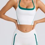 Soft Active Layered Cropped Tank Top in White - Image 4