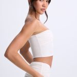 Twist-Front Bandeau Top in White - Image 3