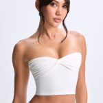 Twist-Front Bandeau Top in White - Image 6