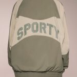 Colourblock Track Jacket in Mineral - Image 2