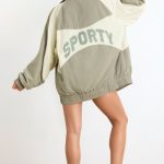 Colourblock Track Jacket in Mineral - Image 5