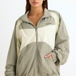 Colourblock Track Jacket in Mineral - Image 8