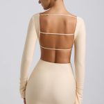 Cut-Out Hardware Detail Mini Dress in Buttercream - Image 2