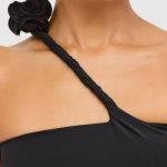 Premium Jersey Asymmetric Cut Out Maxi Dress in Black - Image 5