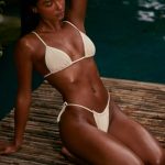 Side Tie Bikini Bottoms in Ivory - Image 11