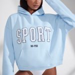 Oversized Hooded Sweatshirt in Baby Blue