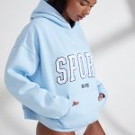 Oversized Hooded Sweatshirt in Baby Blue - Image 3