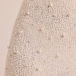 Embellished Long Sleeve Backless Maxi Dress in White - Image 4