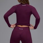 Define Luxe High-Waist Mini Shorts in Grape - Image 3
